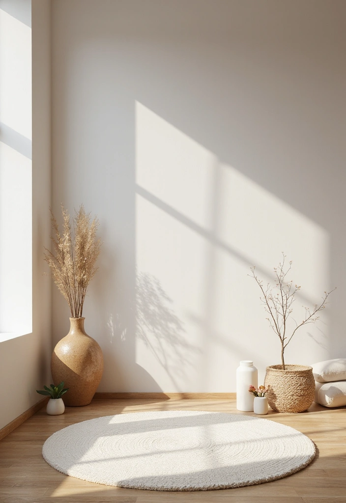20 Tranquil Meditation Room Ideas That Will Make You Say 'Namaste!' - 5. Minimalist Decor