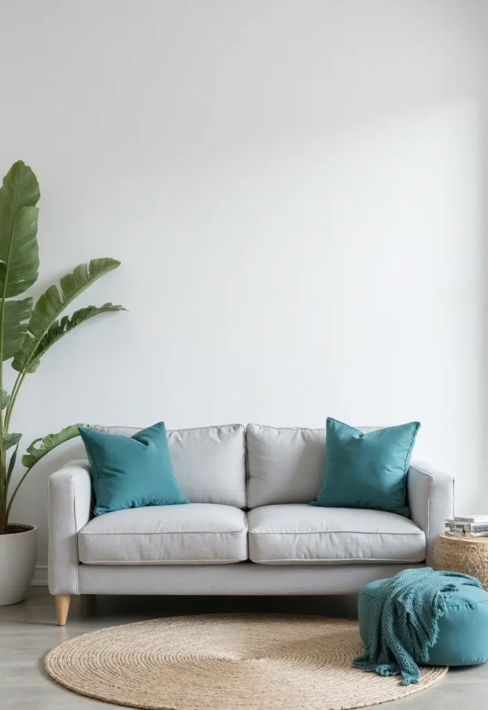20 Trendy Colors That Make Teal Shine in Your Home Decor (Warning: #11 Is Bold!) - 14. Light Gray: Soft Elegance