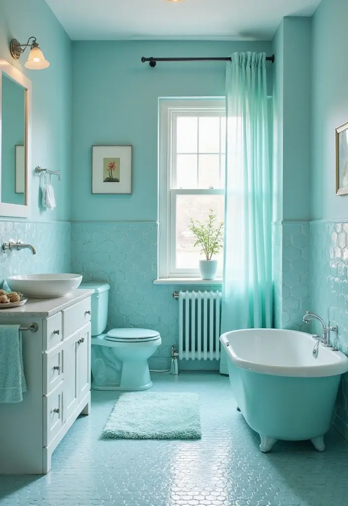 20 Trendy Colors That Make Teal Shine in Your Home Decor (Warning: #11 Is Bold!) - 16. Aqua: Monochromatic Harmony
