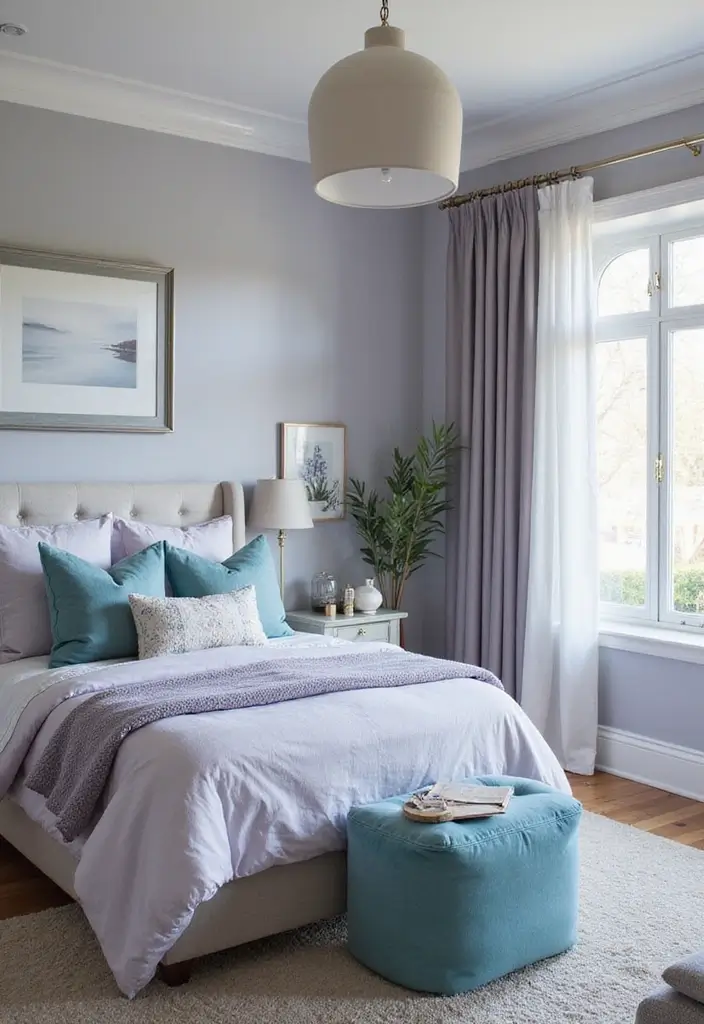 20 Trendy Colors That Make Teal Shine in Your Home Decor (Warning: #11 Is Bold!) - 17. Lavender Gray: Muted Elegance
