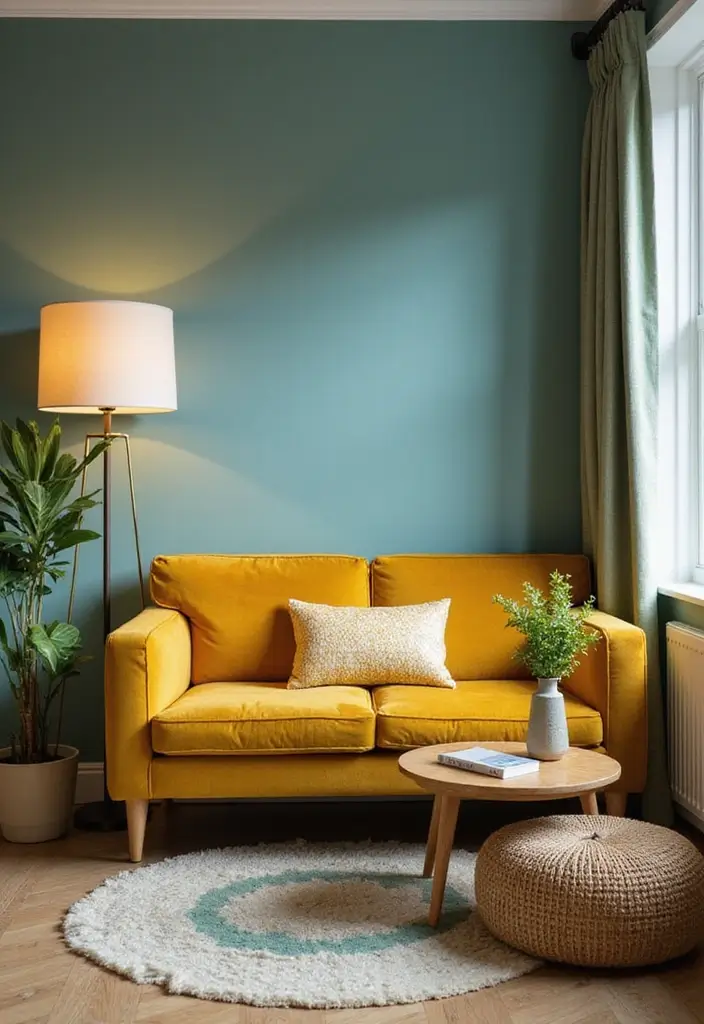 20 Trendy Colors That Make Teal Shine in Your Home Decor (Warning: #11 Is Bold!) - 2. Mustard Yellow: Bold and Beautiful