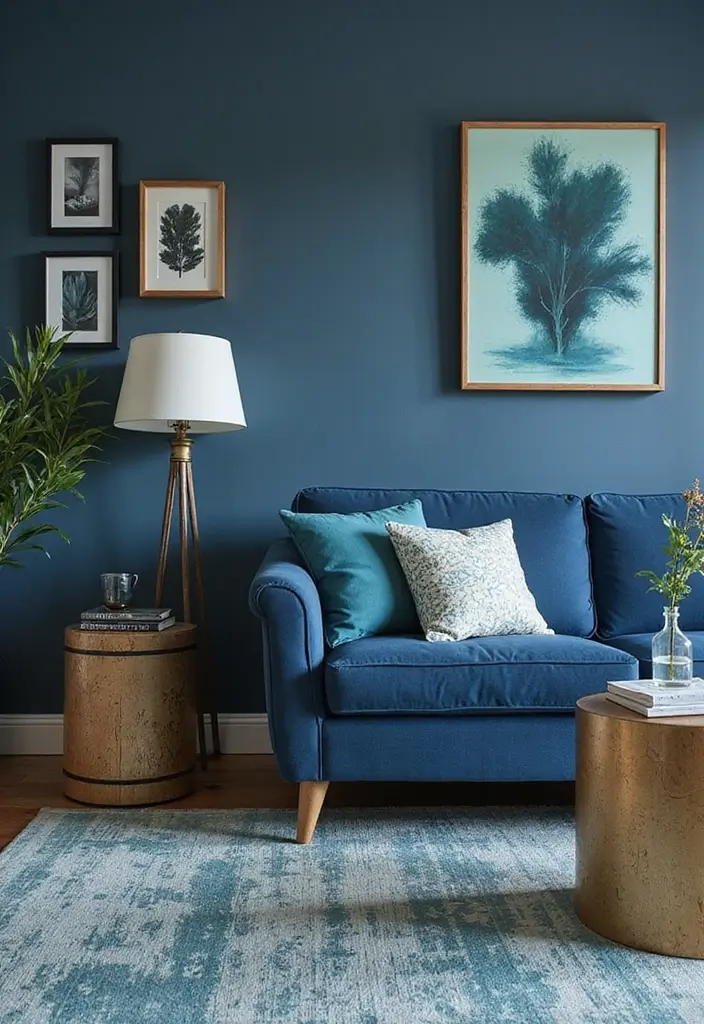 20 Trendy Colors That Make Teal Shine in Your Home Decor (Warning: #11 Is Bold!) - 7. Navy Blue: A Classic Pairing