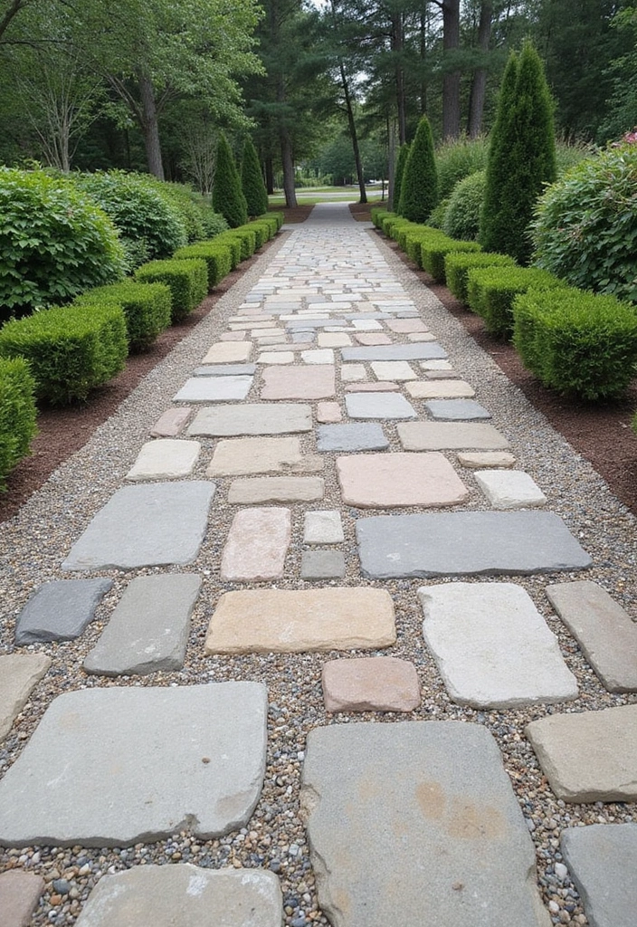 20 Unique Decorative Driveway Designs That Will Leave Your Neighbors Speechless (#5 Is a Must-See!) - 12. Classic Stone Driveway