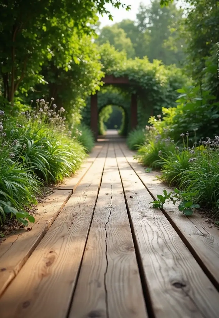 20 Unique Decorative Driveway Designs That Will Leave Your Neighbors Speechless (#5 Is a Must-See!) - 19. Sustainable Wood Driveway