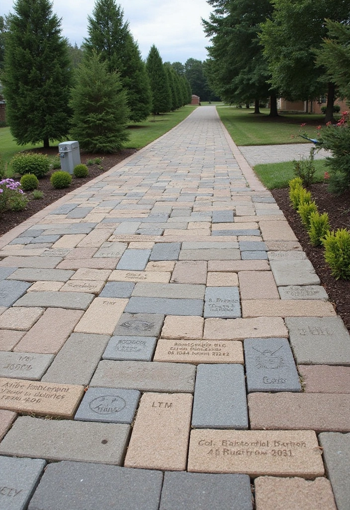 20 Unique Decorative Driveway Designs That Will Leave Your Neighbors Speechless (#5 Is a Must-See!) - 20. Customized Engraved Pavers