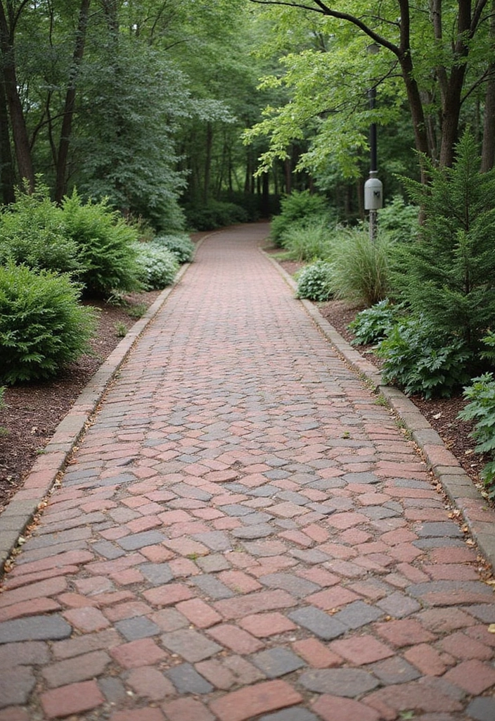 20 Unique Decorative Driveway Designs That Will Leave Your Neighbors Speechless (#5 Is a Must-See!) - 9. Vintage Brick Paving