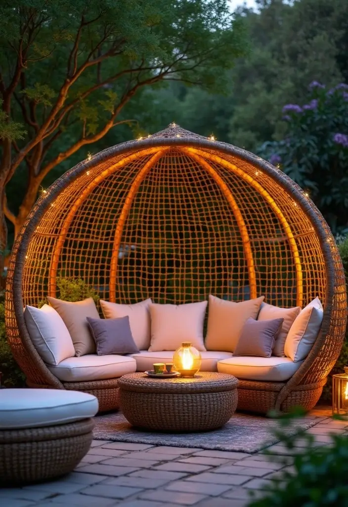 20 Unique Gabion Seating Ideas That Will Elevate Your Patio (Wait Until You See #11!) - 14. Gabion Conversation Sets