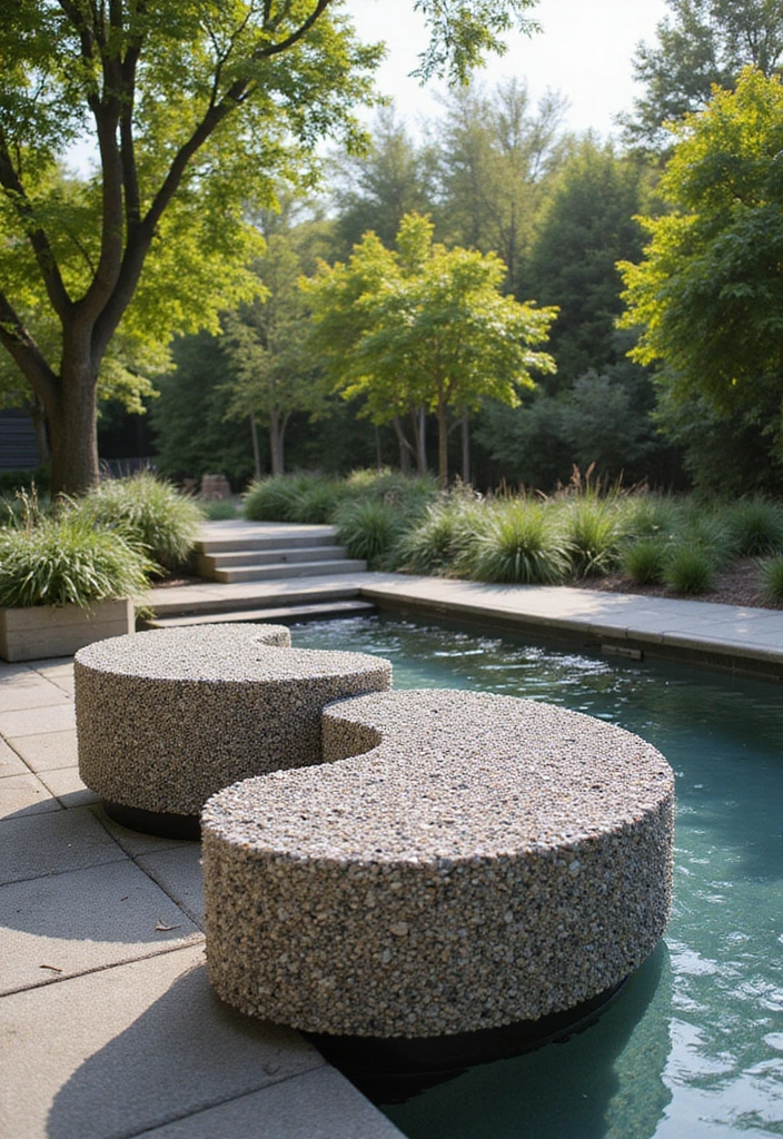 20 Unique Gabion Seating Ideas That Will Elevate Your Patio (Wait Until You See #11!) - 19. Gabion Floating Seats