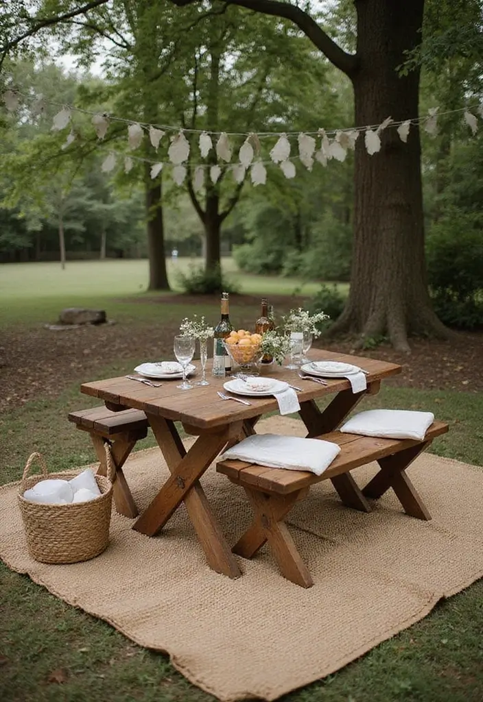 20 Unique Gabion Seating Ideas That Will Elevate Your Patio (Wait Until You See #11!) - 9. Gabion Picnic Areas