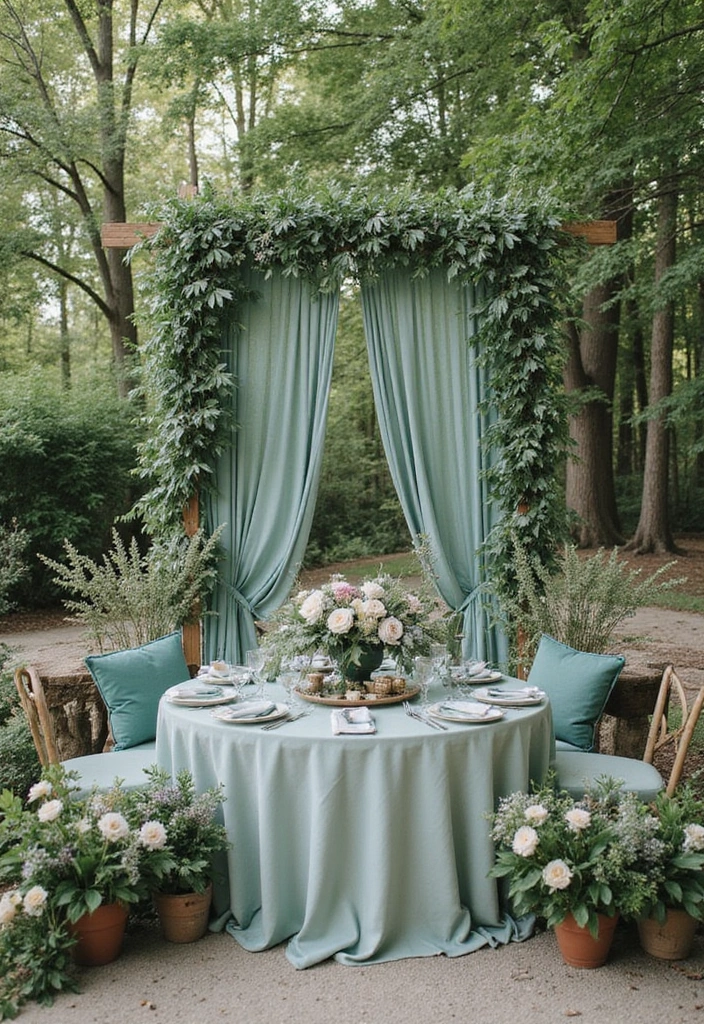 25 Dreamy Wedding Color Ideas That Pair Beautifully with Teal! - 13. Teal and Sage Green: Nature-Inspired Elegance