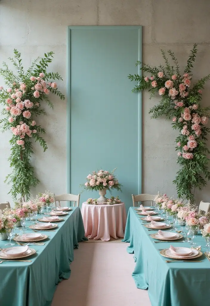 25 Dreamy Wedding Color Ideas That Pair Beautifully with Teal! - 2. Teal and Blush Pink: Romantic Elegance
