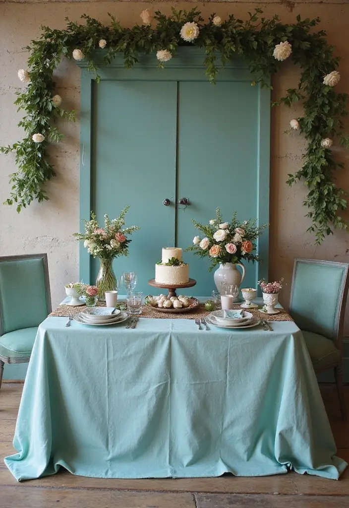 25 Dreamy Wedding Color Ideas That Pair Beautifully with Teal! - 20. Teal and Dusty Blue: Vintage Charm