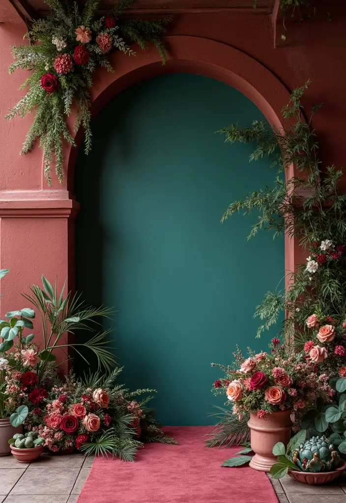 25 Dreamy Wedding Color Ideas That Pair Beautifully with Teal! - 5. Teal and Maroon: Bold and Beautiful