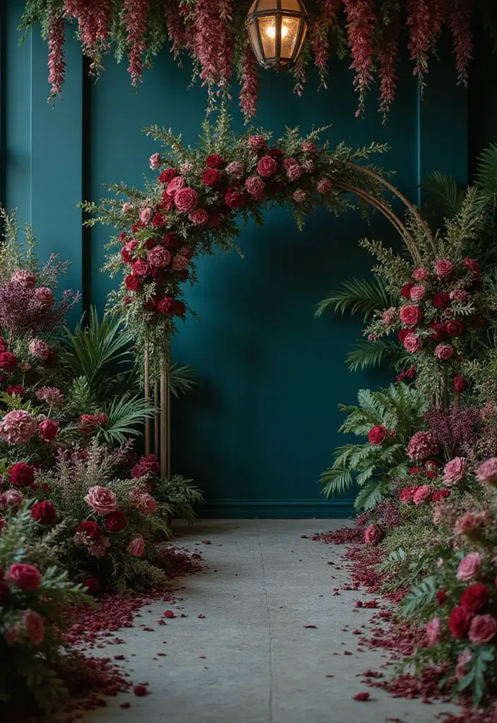 25 Dreamy Wedding Color Ideas That Pair Beautifully with Teal! - 8. Teal and Burgundy: Dramatic Duo