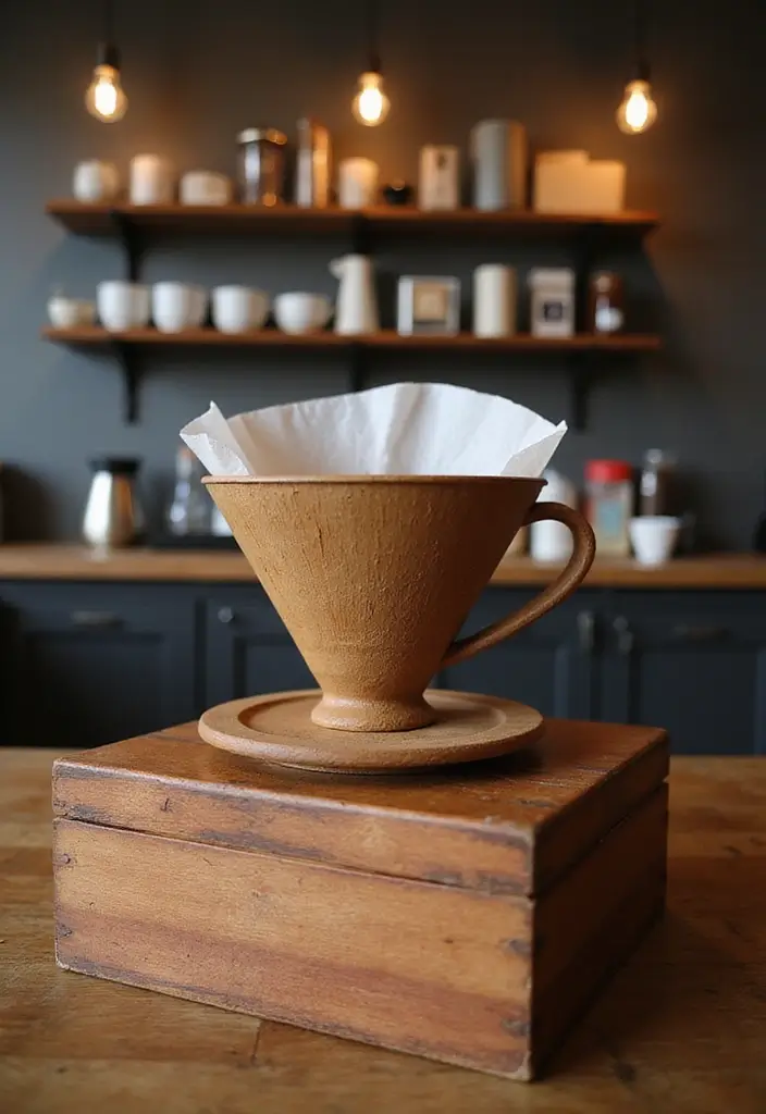 25 Easy DIY Coffee Bar Ideas That'll Impress Your Guests (and Yourself!) - 21. DIY Coffee Filter Holder