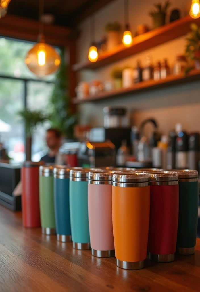 25 Easy DIY Coffee Bar Ideas That'll Impress Your Guests (and Yourself!) - 23. Coffee Travel Mugs Station