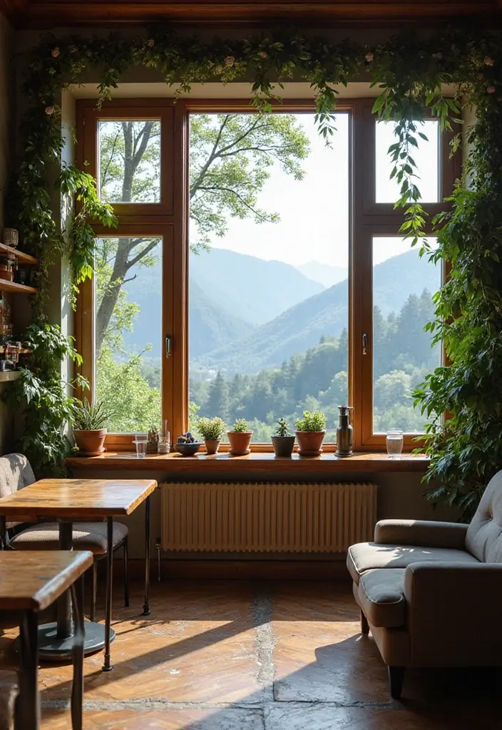 25 Easy DIY Coffee Bar Ideas That'll Impress Your Guests (and Yourself!) - 25. Coffee Bar with a View