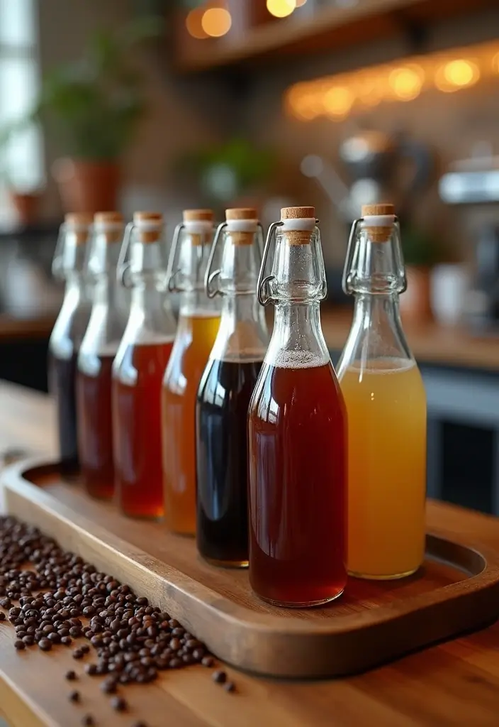 25 Easy DIY Coffee Bar Ideas That'll Impress Your Guests (and Yourself!) - 8. Coffee Flavor Syrup Station