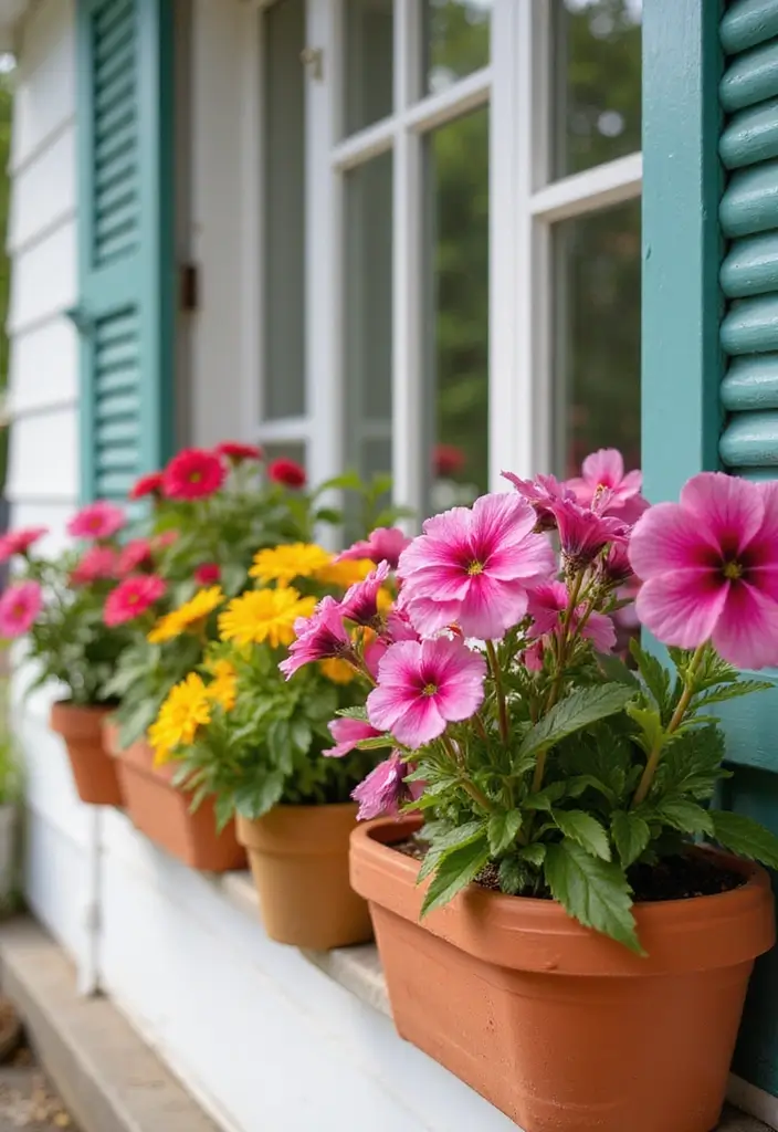 25 Easy DIY Spring Decor Projects That'll Brighten Up Your Home (Even on a Budget!) - 24. DIY Painted Window Planters