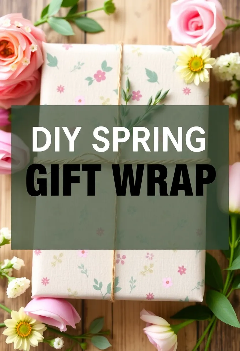 25 Easy DIY Spring Decor Projects That'll Brighten Up Your Home (Even on a Budget!) - 25. DIY Spring-Themed Gift Wrap
