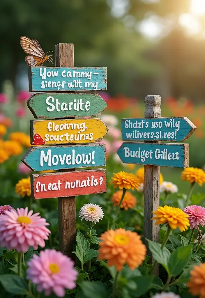 25 Easy DIY Spring Decor Projects That'll Brighten Up Your Home (Even on a Budget!) - 9. DIY Garden Signs
