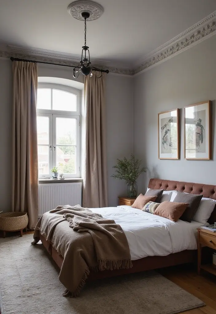 25 Gorgeous Grey Bedroom Color Schemes That’ll Inspire Your Next Redecorating Project! - 14. Grey and Rich Chocolate Brown