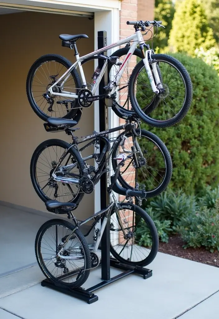 7 Space-Saving Bike Storage Ideas That Will Free Up Your Yard (You’ll Love #3!) - 1. Vertical Bike Rack