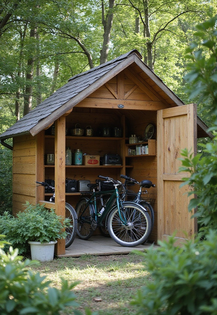 7 Space-Saving Bike Storage Ideas That Will Free Up Your Yard (You’ll Love #3!) - 2. Bike Shed