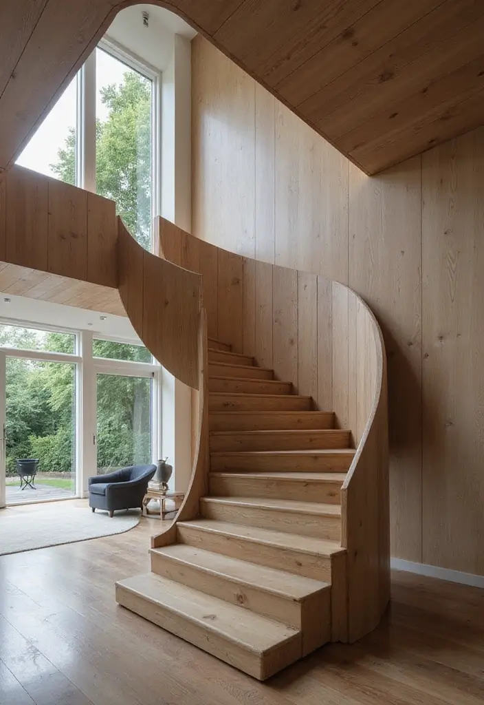8 Eye-Catching Floating Staircases That Will Make Your Home Feel Like a Dream (Number 2 Will Blow Your Mind!) - 4. Sculptural Beauty