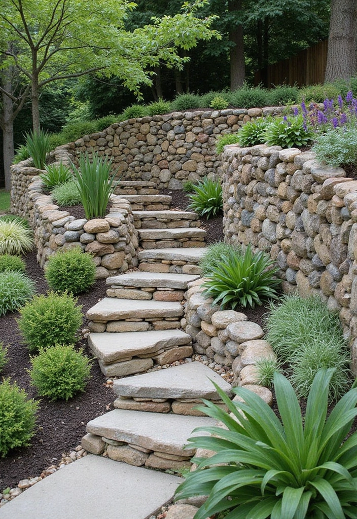 8 Unique Gabion Sculptures That Will Make Your Garden a Work of Art! - 6. The Gabion Garden Wall